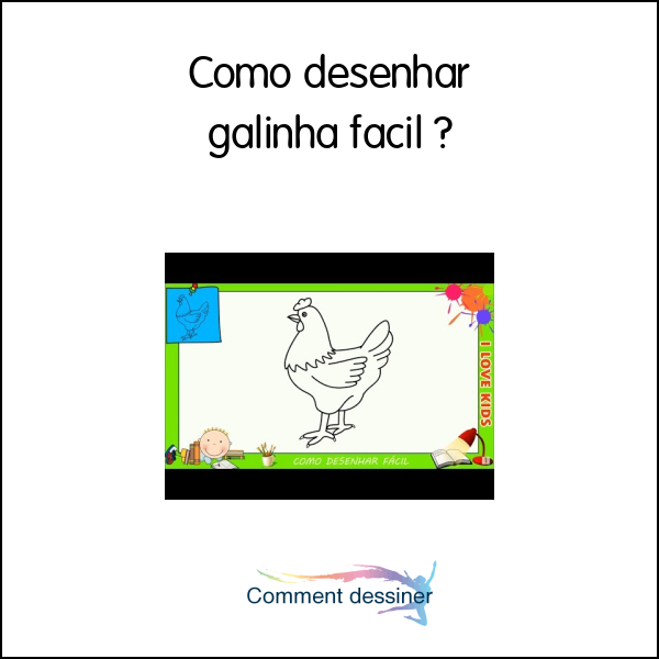 Como desenhar galinha fácil